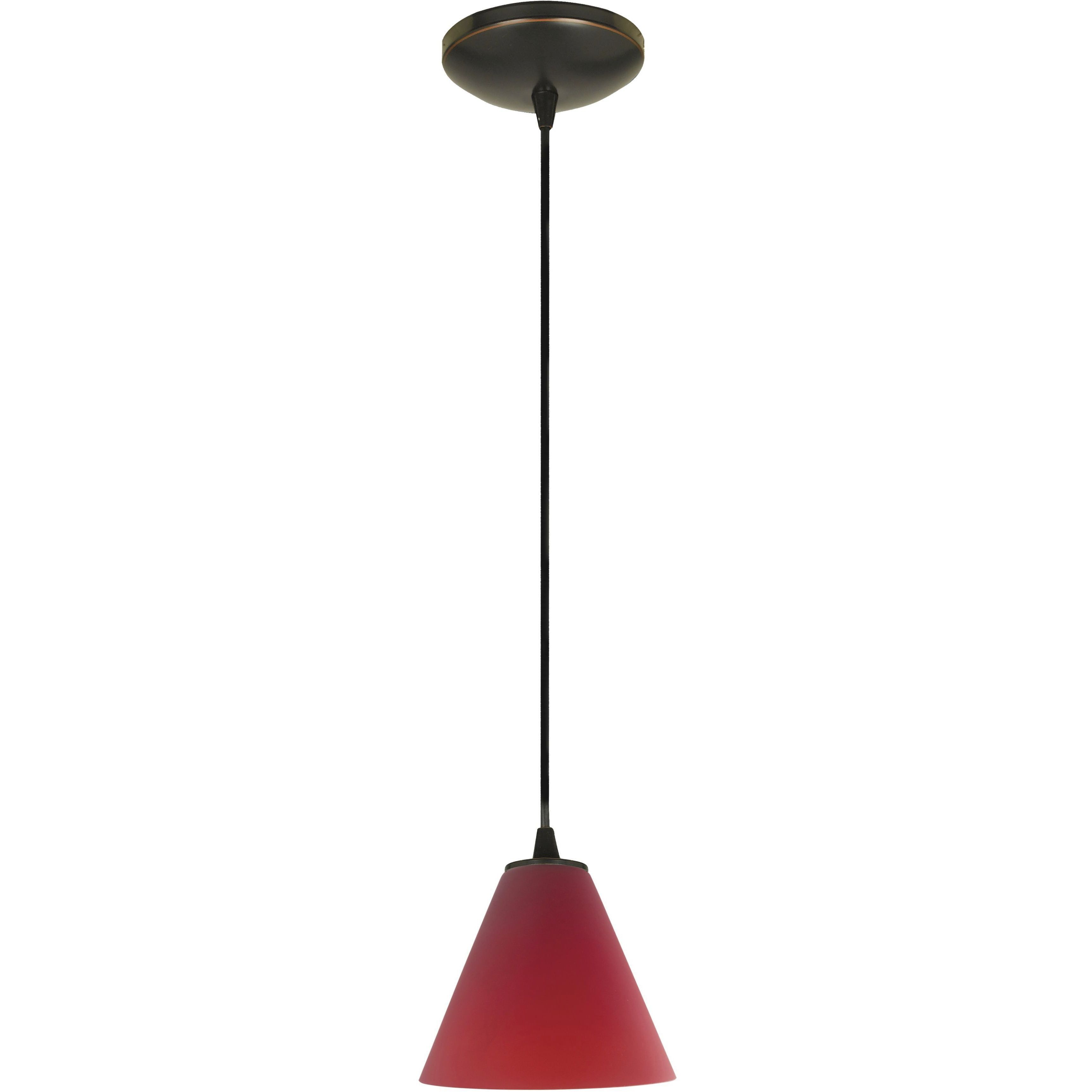 Martini LED 7 inch Oil Rubbed Bronze Pendant Ceiling Light in Red