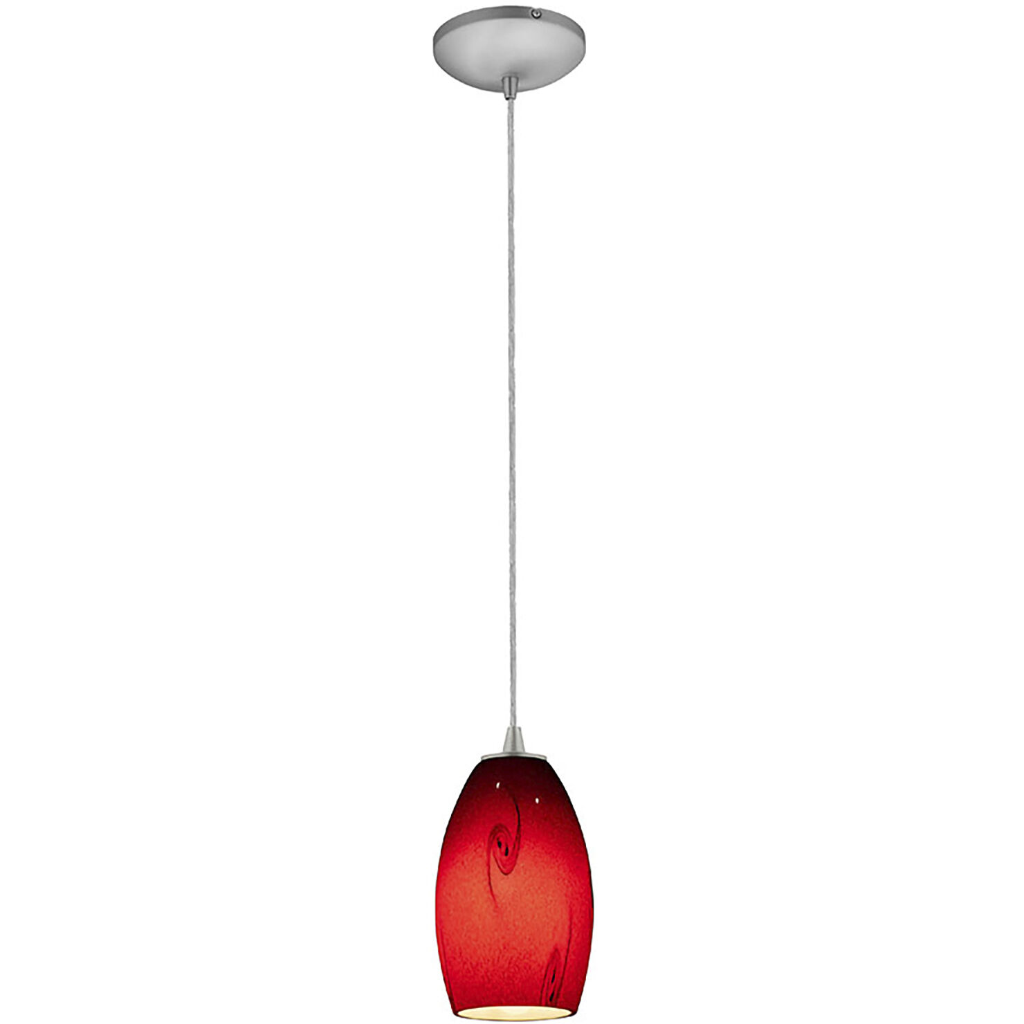 Merlot LED 3.5 inch Brushed Steel Pendant Ceiling Light