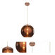 Glow 1 Light 12 inch Brushed Copper Pendant Ceiling Light