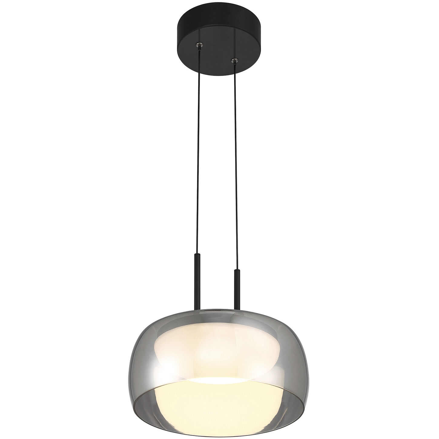Chloe LED 13.75 inch Matte Black and Smoke Pendant Ceiling Light
