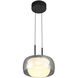 Chloe LED 13.75 inch Matte Black and Smoke Pendant Ceiling Light