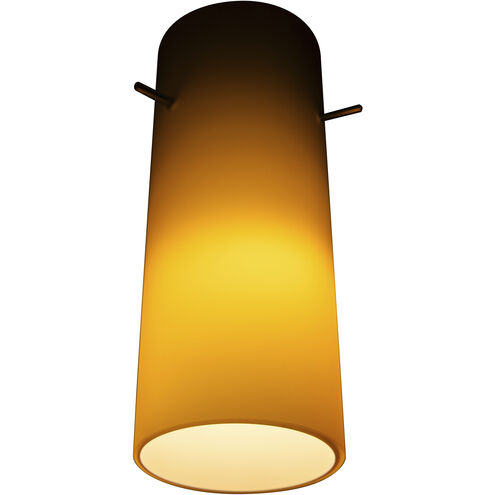 Cylinder 4 inch Pendant Ceiling Light in Amber, Cylinder