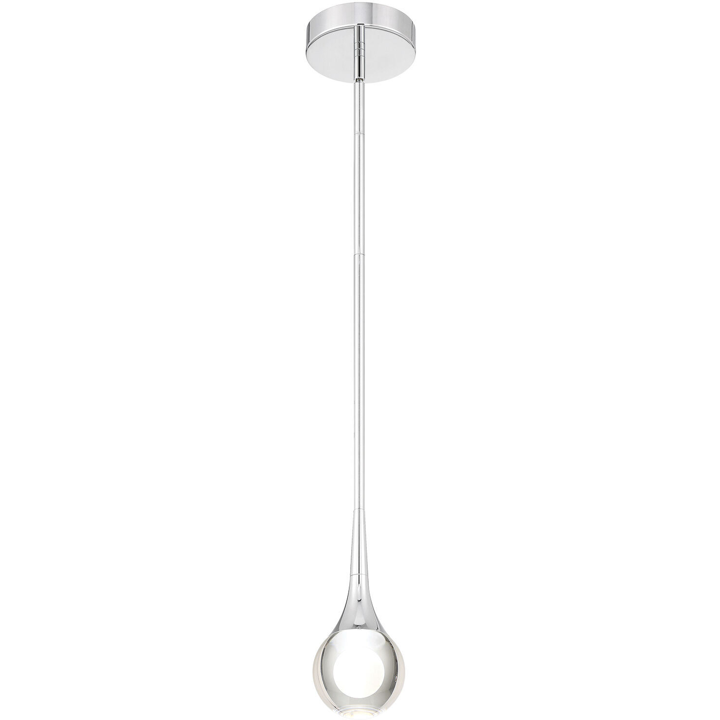 Georgia LED 4 inch Chrome and Crystal Clear Pendant Ceiling Light