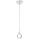 Georgia LED 4 inch Chrome and Crystal Clear Pendant Ceiling Light