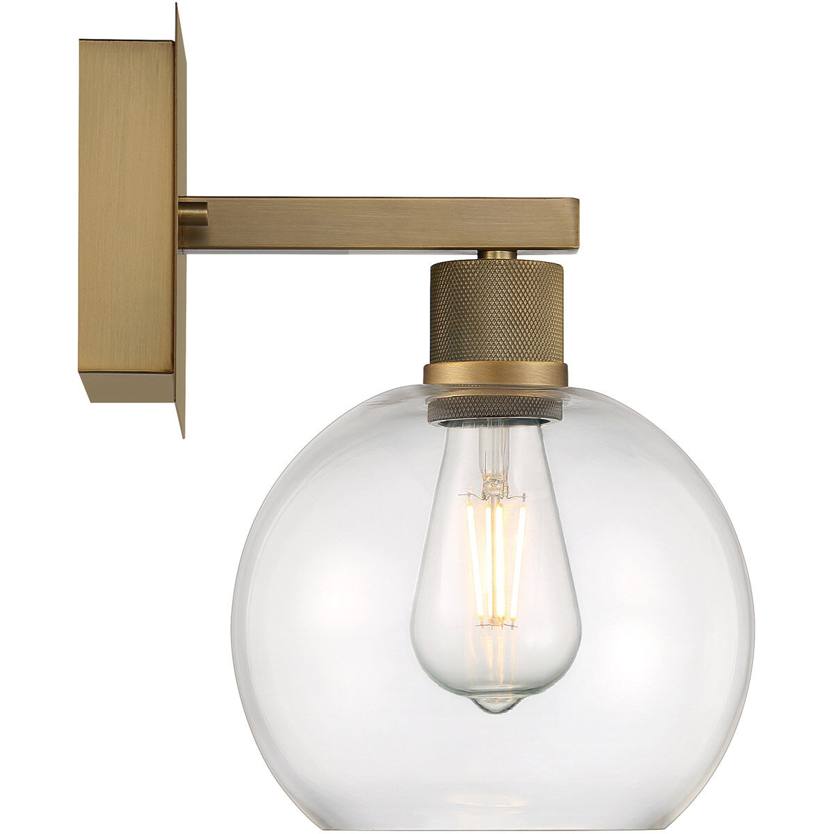 Port Nine LED 8 inch Antique Brushed Brass Wall Sconce Wall Light