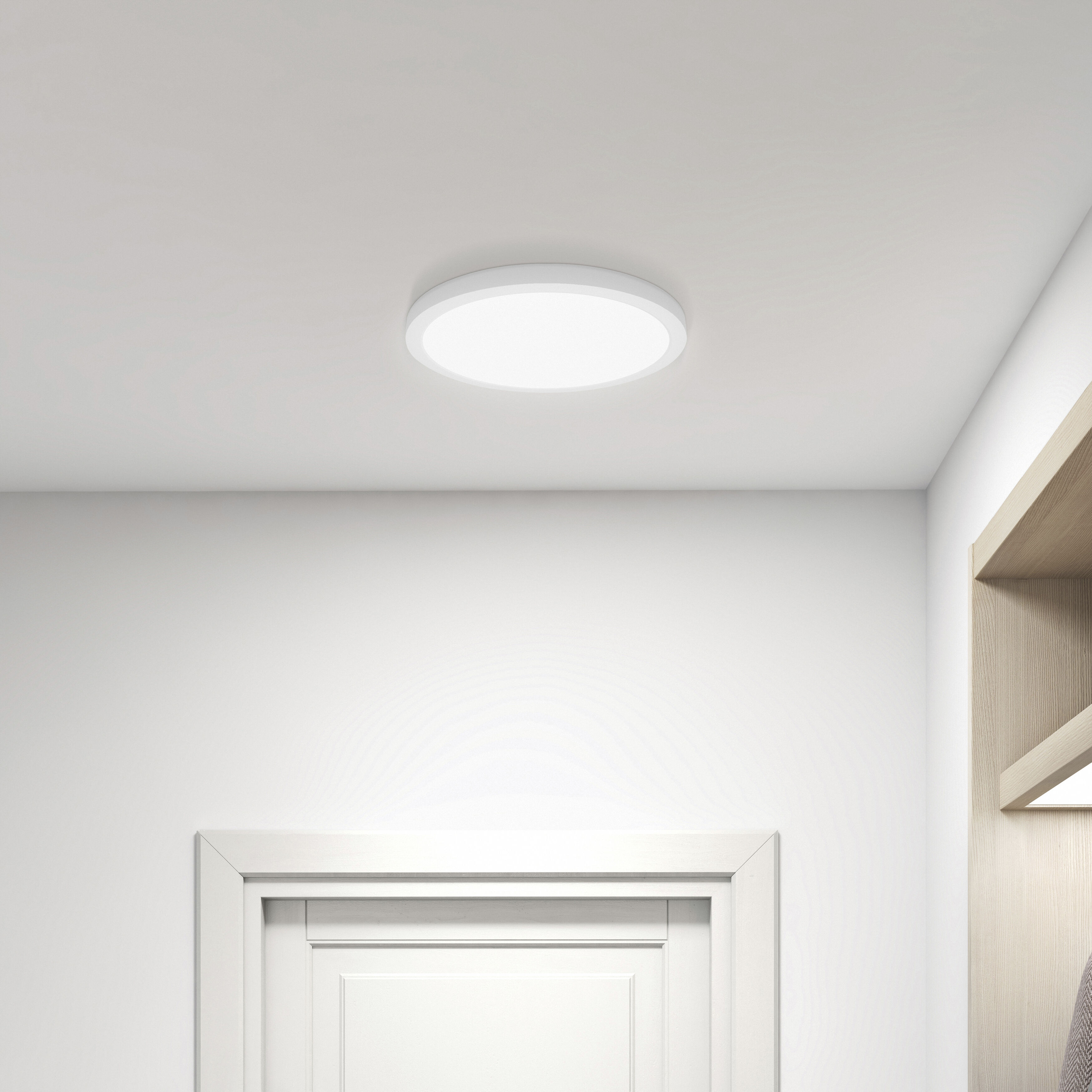 ModPLUS LED 9 inch White Flush Mount Ceiling Light, Round
