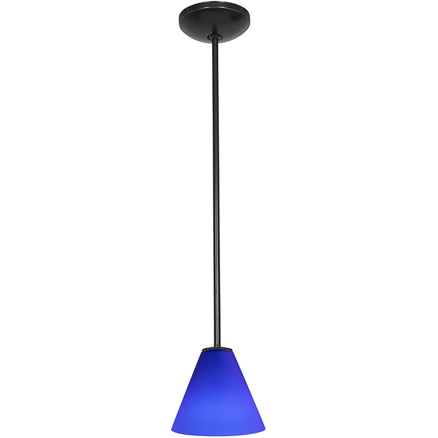 Martini 1 Light 7.25 inch Oil Rubbed Bronze Pendant Ceiling Light in Cobalt