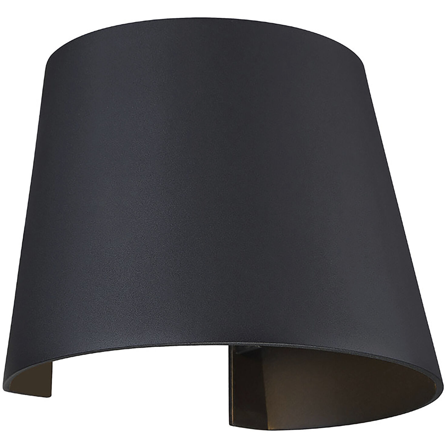 Cone LED 6 inch Black Outdoor Wall Sconce