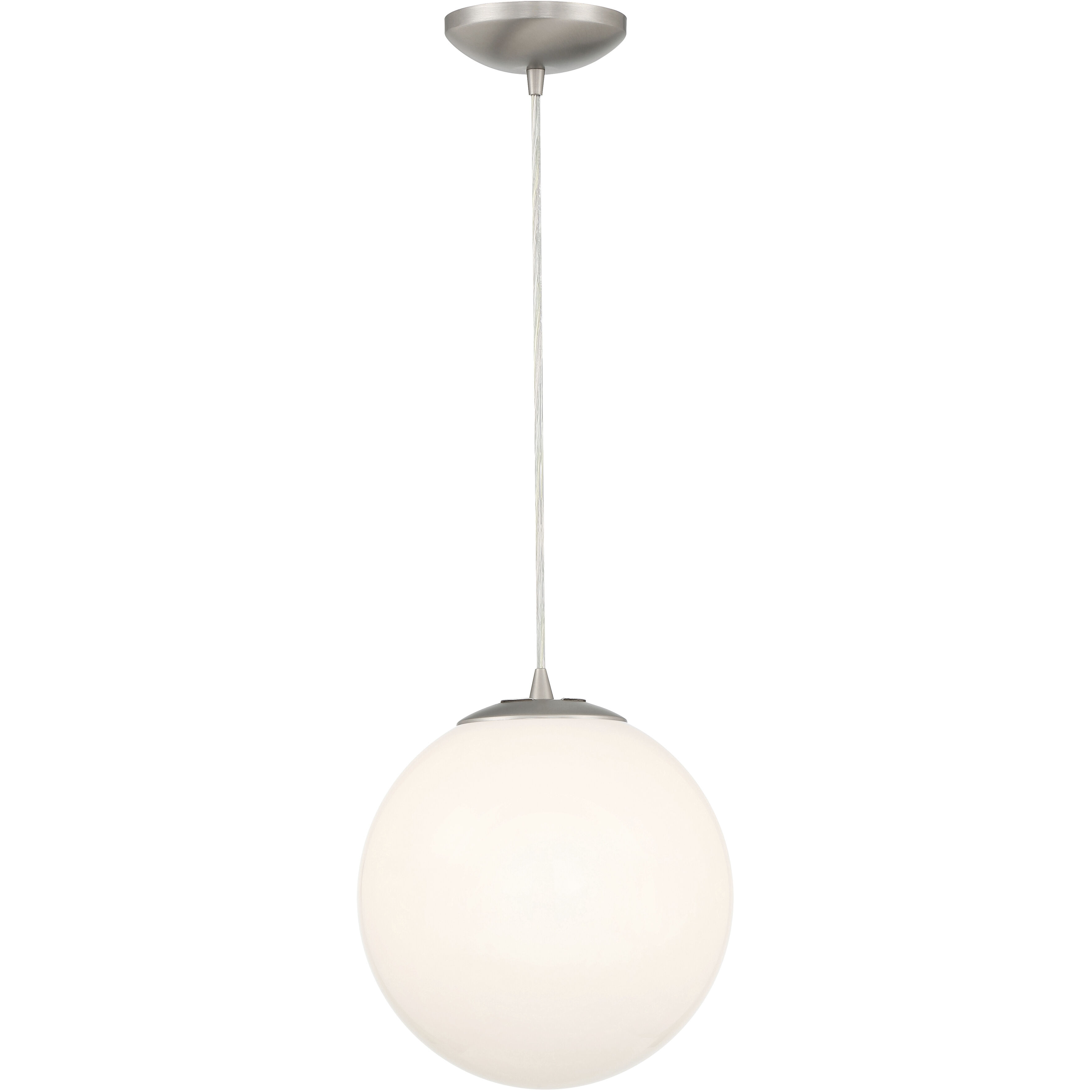 Pearl 10 inch Brushed Steel Pendant Ceiling Light