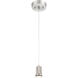 Port Nine LED 8 inch Brushed Steel Pendant Ceiling Light in Seeded