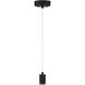 Port Nine LED 8 inch Matte Black Pendant Ceiling Light in Clear