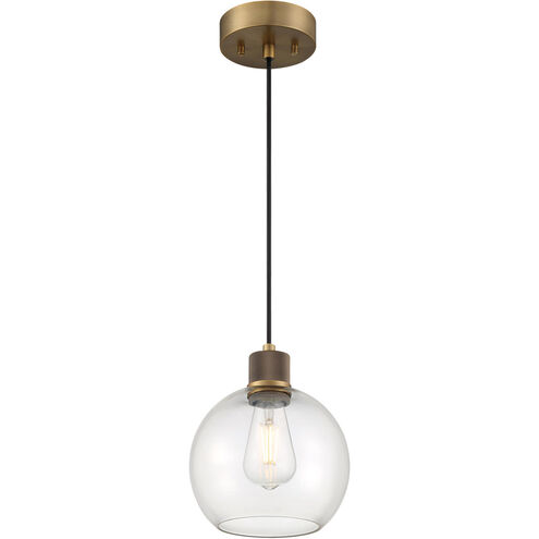 Port Nine LED 8 inch Antique Brushed Brass Pendant Ceiling Light