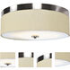 Mia LED 16 inch Brushed Steel Flush Mount Ceiling Light
