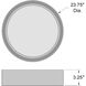 Malaga LED 23.75 inch Matte White and White Flush Mount Ceiling Light