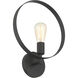 Hoop 1 Light 12 inch Matte Black Wall Sconce Wall Light