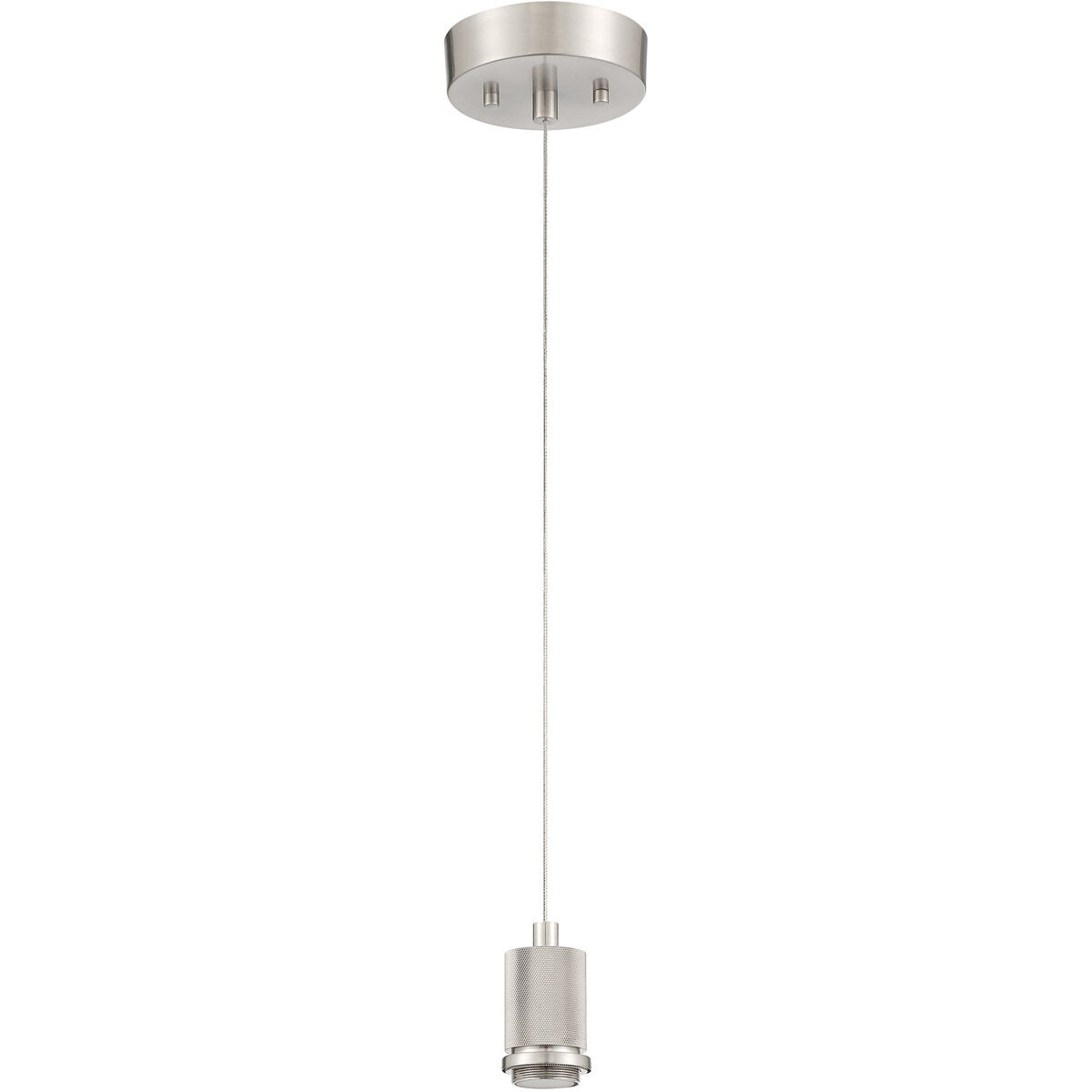 Port Nine LED 8 inch Brushed Steel Pendant Ceiling Light in Seeded