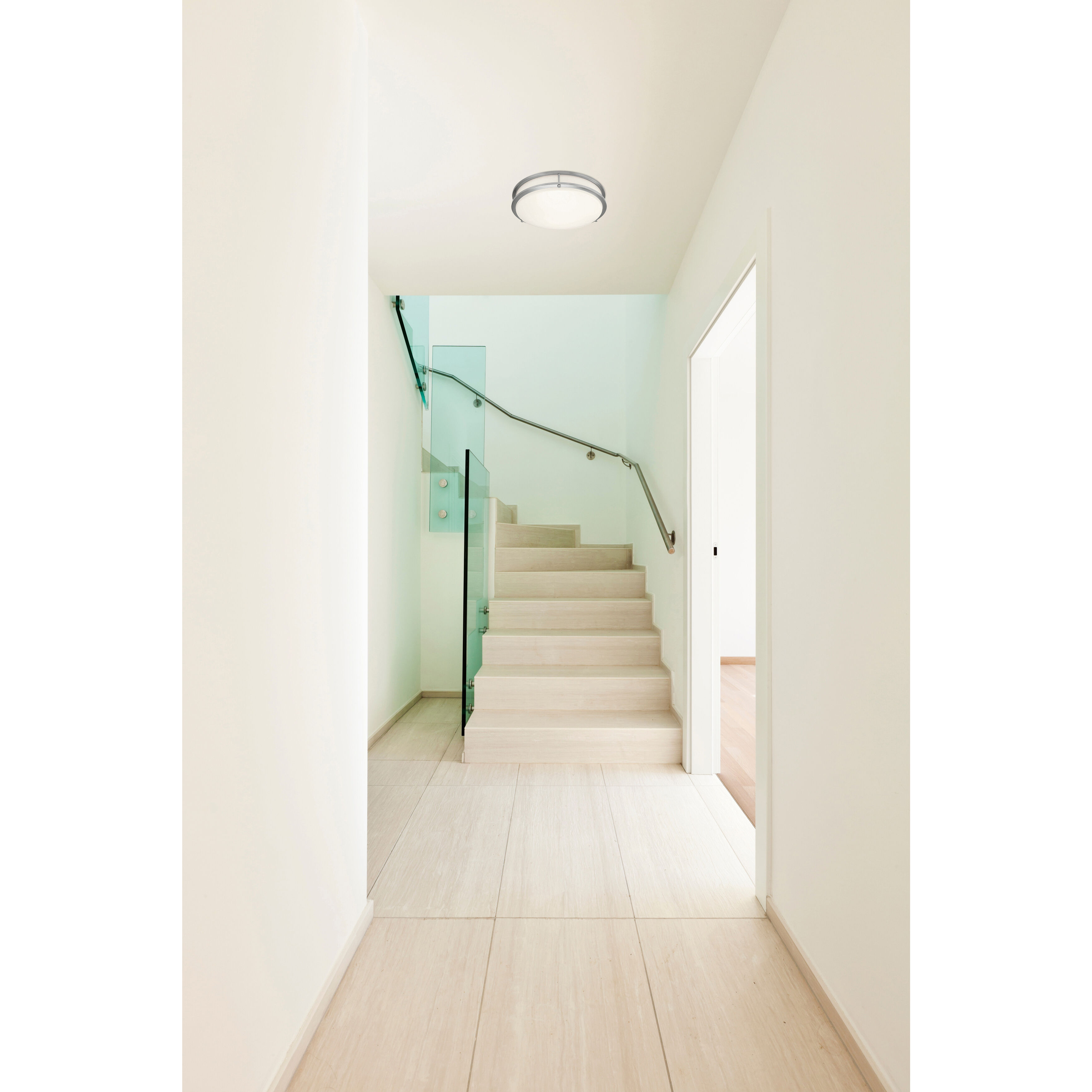 Solero II LED 12 inch Brushed Steel Flush Mount Ceiling Light