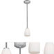 Sherry 1 Light 4.5 inch Brushed Steel Pendant Ceiling Light in Opal