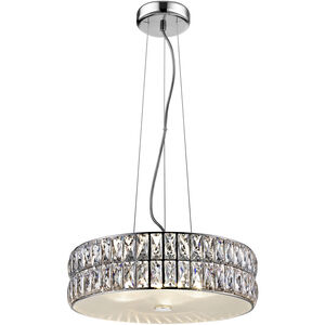 Magari LED 15 inch Mirrored Stainless Steel Pendant Ceiling Light