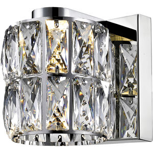 Ice LED 5 inch Mirrored Stainless Steel Vanity Light Wall Light
