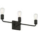 Virgin 3 Light 20 inch Matte Black Vanity/Bath Bar Wall Light