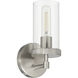 Lily 1 Light 4.75 inch Brushed Steel Wall Sconce Wall Light