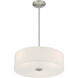 Mid Town LED 18 inch Brushed Steel Pendant / Semi-Flush Ceiling Light