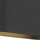 Lux Bi LED 6.25 inch Black ADA Wall Sconce Wall Light