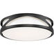 Lucia LED 13.75 inch Black and White Flush Mount Ceiling Light