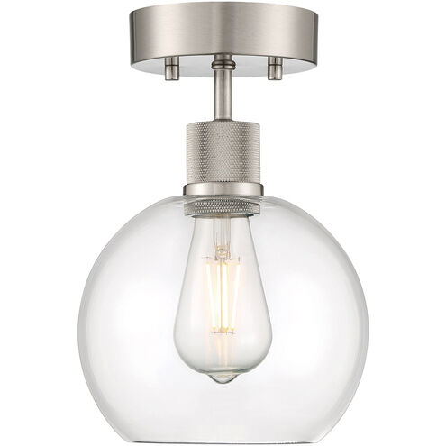 Access 63148LEDDLP-BS/CLR Port Nine LED 8 inch Brushed Steel Semi-Flush ...