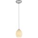 Brandy FireBird 1 Light 6 inch Brushed Steel Pendant Ceiling Light in White Firebird