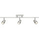 Lincoln 3 Light 120 Brushed Steel Track Ceiling Light