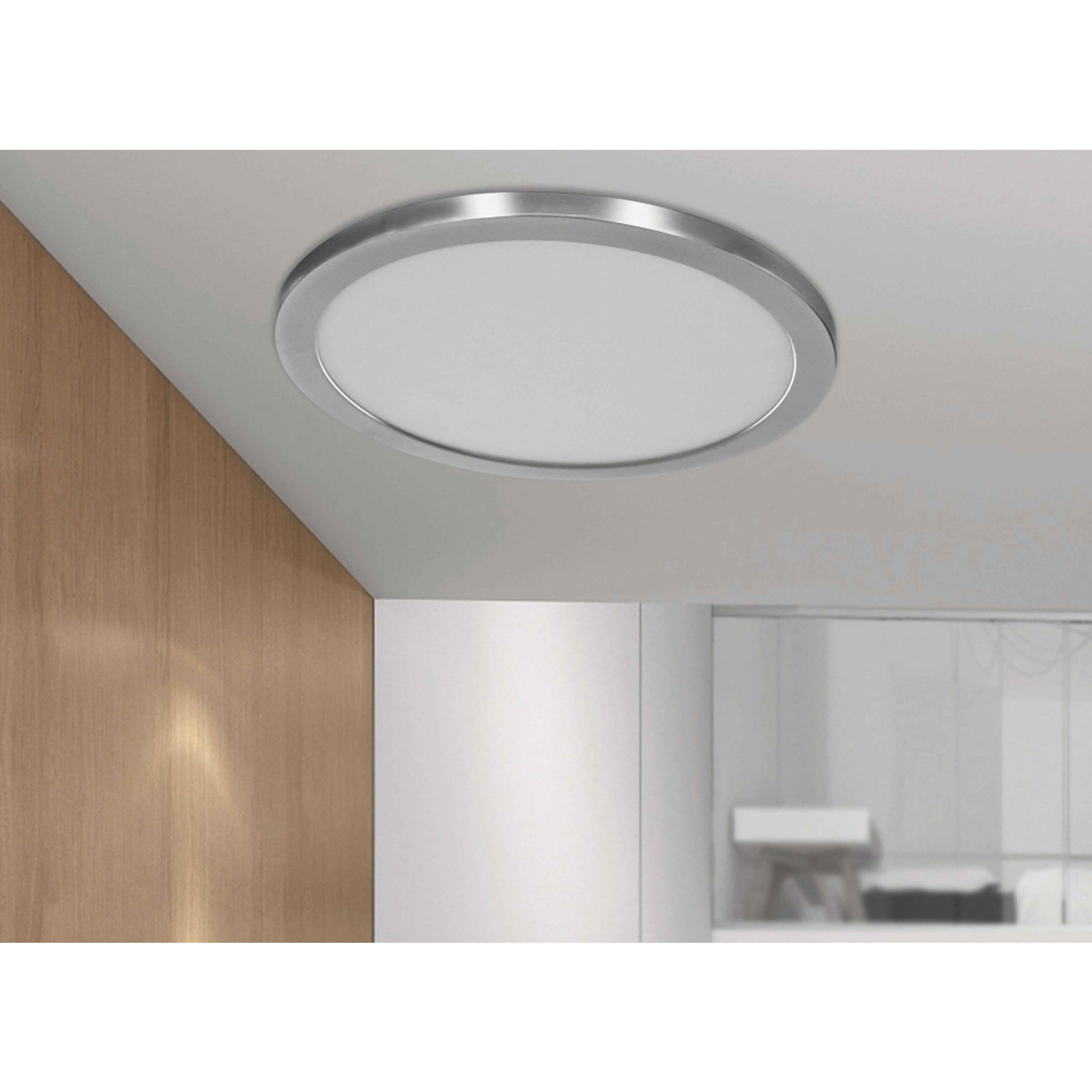 ModPLUS LED 7 inch Brushed Steel Flush Mount Ceiling Light