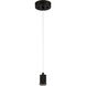 Port Nine LED 9 inch Matte Black Pendant Ceiling Light in Clear