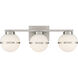 Emma 21.25 inch Brushed Steel Vanity/Bath Bar Wall Light