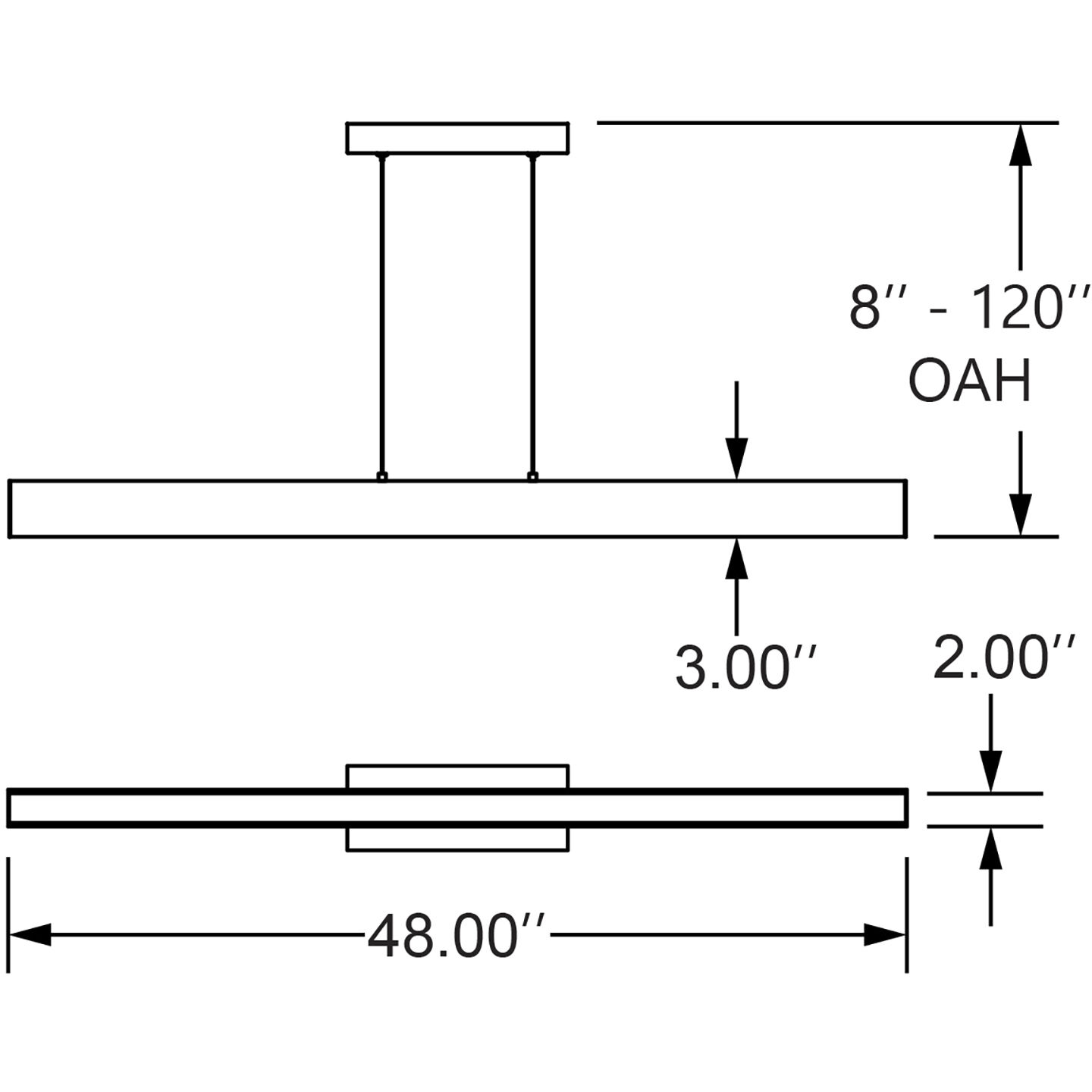 Form Dual LED 2 inch Matte White Pendant Ceiling Light