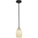 Champagne 1 Light 5 inch Oil Rubbed Bronze Pendant Ceiling Light in White Stone