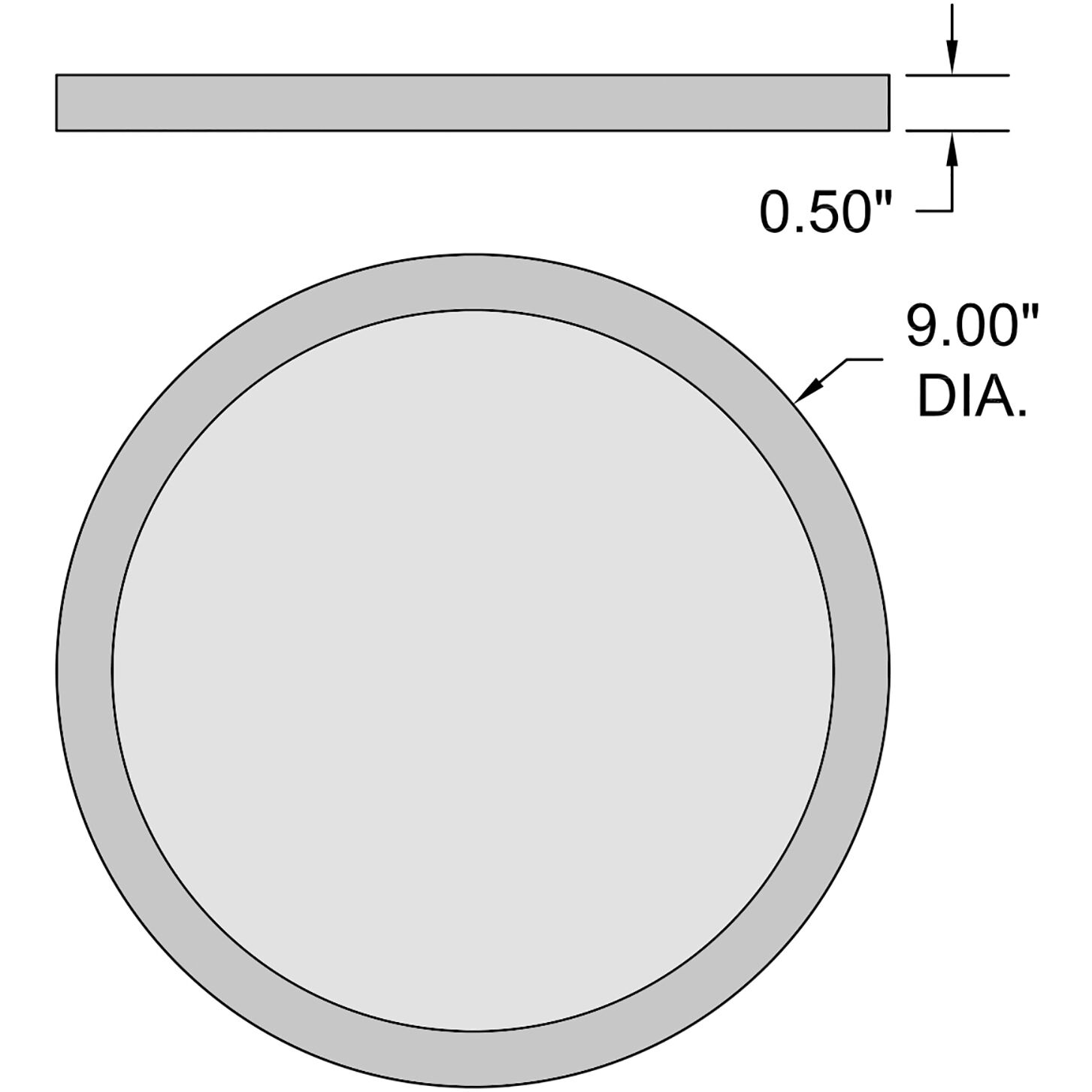 Slim LED 9 inch White Flush Mount Ceiling Light