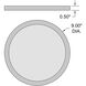 Slim LED 9 inch White Flush Mount Ceiling Light