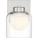 Chloe 4.75 inch Chrome Wall Sconce Wall Light