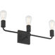 Virgin 3 Light 20 inch Matte Black Vanity/Bath Bar Wall Light