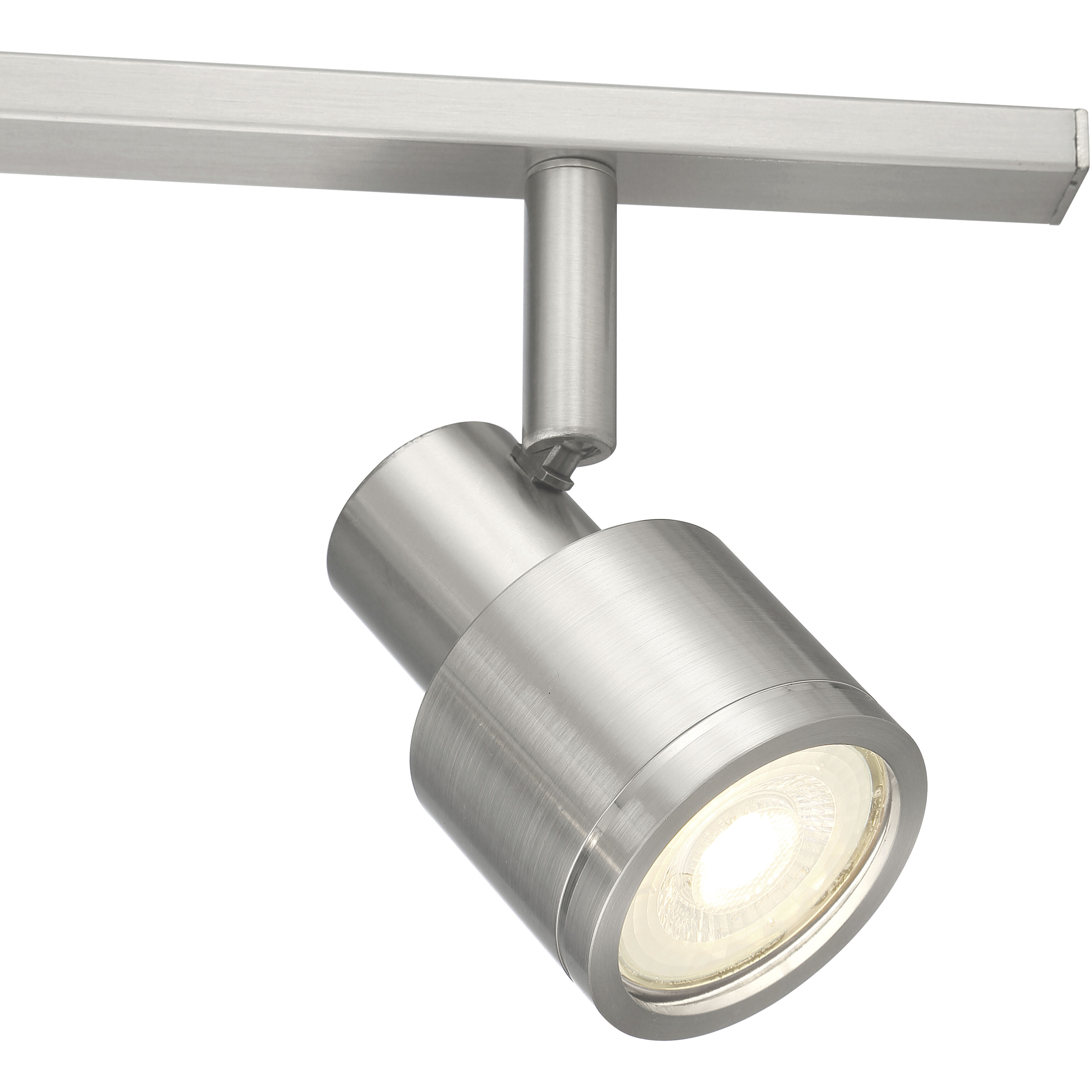 Lincoln 3 Light 120 Brushed Steel Track Ceiling Light