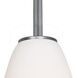 Sherry 1 Light 4.5 inch Brushed Steel Pendant Ceiling Light in Opal