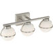 Emma 21.25 inch Brushed Steel Vanity/Bath Bar Wall Light