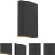 Lux Bi LED 6.25 inch Black ADA Wall Sconce Wall Light