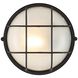 Nauticus Round Dual Mount 1 Light 7 inch Black Outdoor Wall Sconce in Replaceable LED