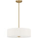 Mid Town LED 18 inch Antique Brushed Brass Pendant / Semi-Flush Ceiling Light