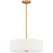 Mid Town LED 18 inch Antique Brushed Brass Pendant / Semi-Flush Ceiling Light