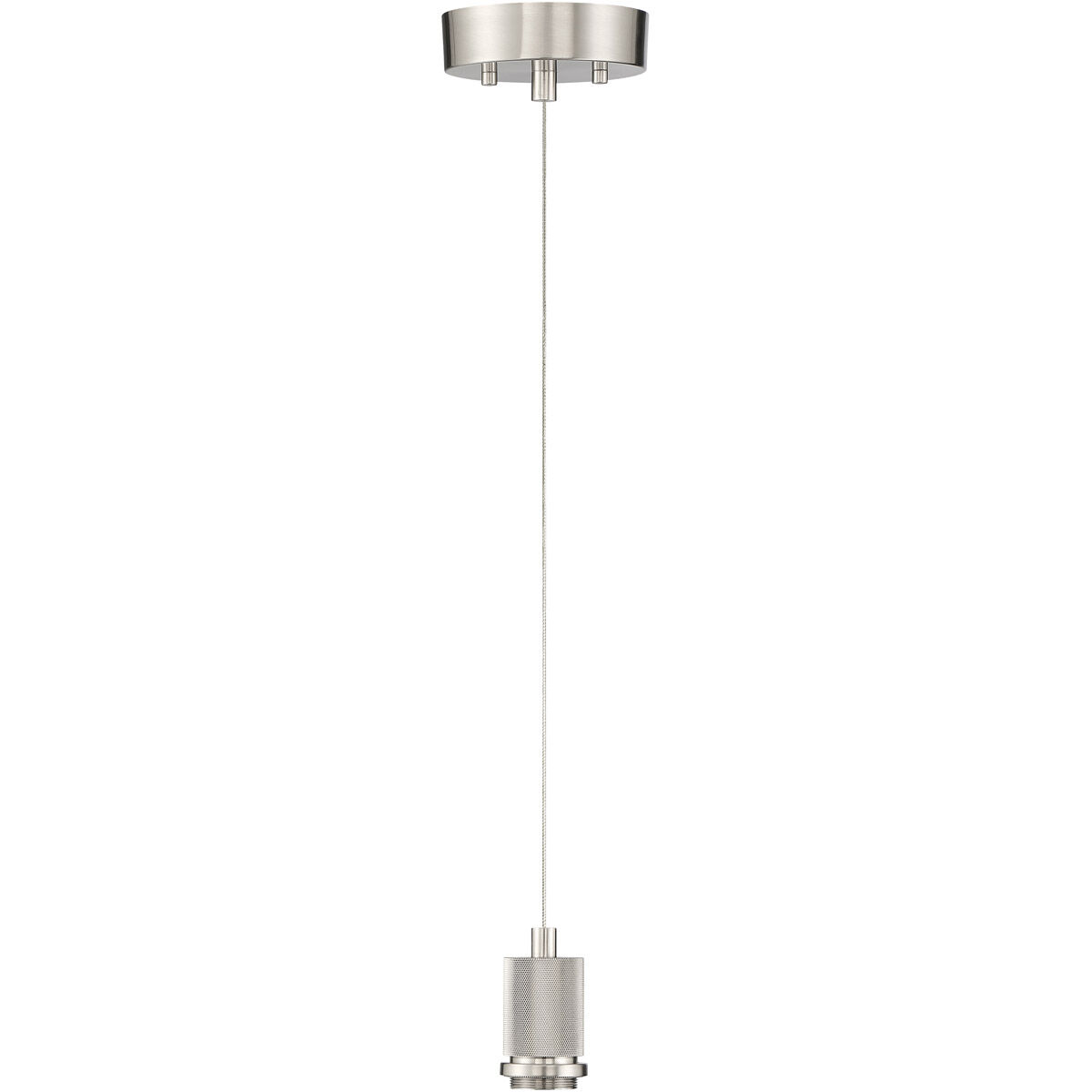 Port Nine LED 8 inch Brushed Steel Pendant Ceiling Light in Seeded