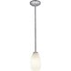 Champagne 1 Light 5 inch Brushed Steel Pendant Ceiling Light in White Stone, Rod